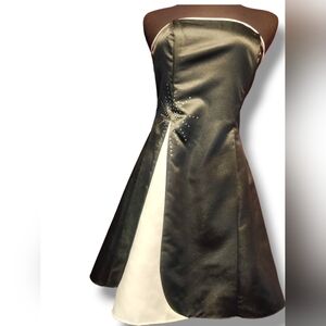 Black and white tuxedo style dress